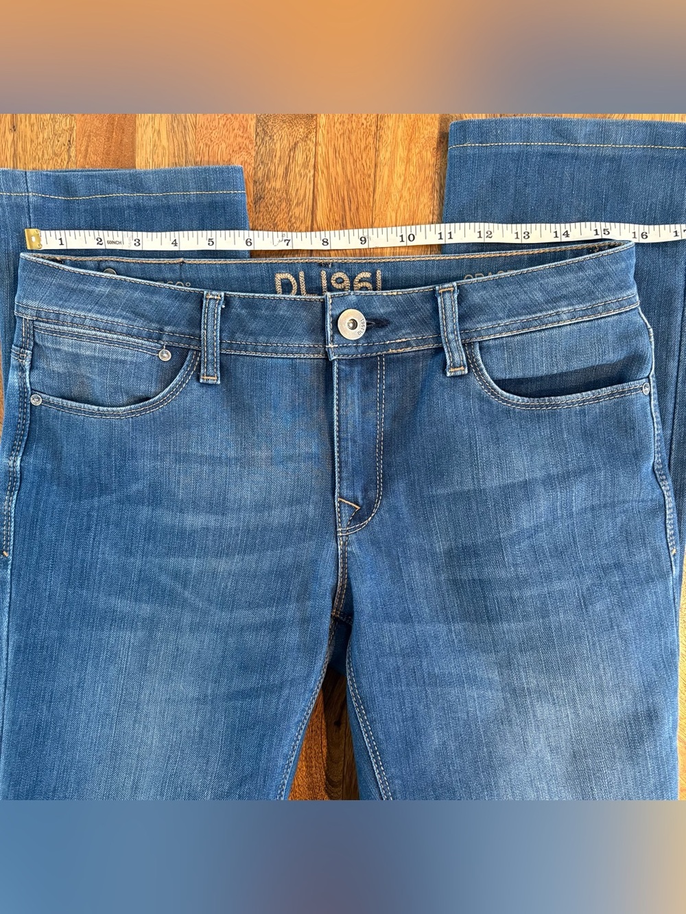 DL1961 Grace high rise Straight Leg Jeans in Dark Blue Wash - Picture 8 of 10